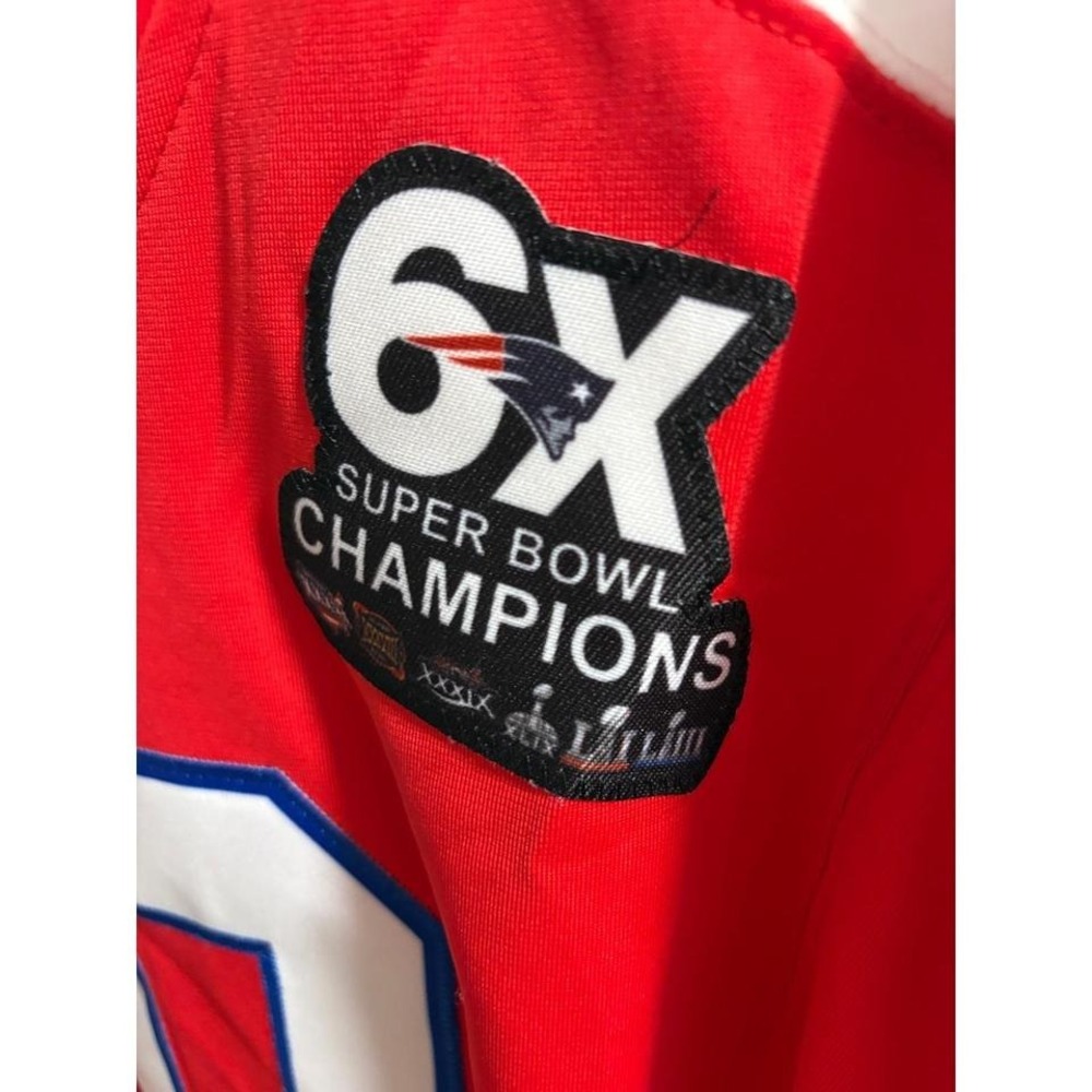 Nike New England Patriots Drake Maye 10 Jersey Super Bowl Patch Red Mens XXL - Picture 2 of 5